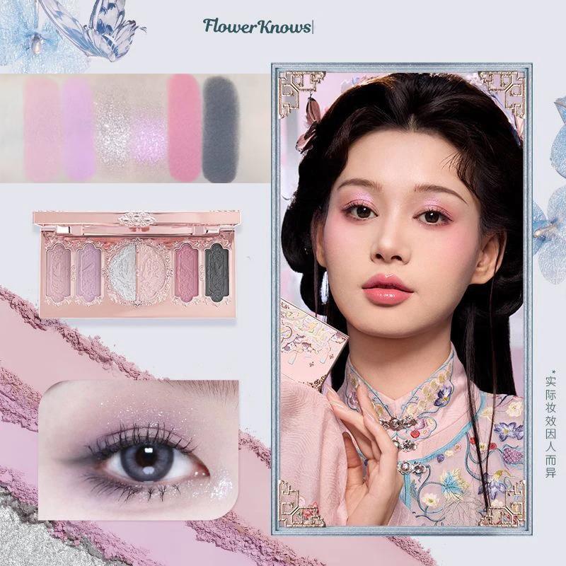 Flower Knows Fard de pleoape Pressed Glitter Căpșuni Rococo 5 Culori Textură Cremă Bronz Natural Farduri de ochi Cosmetice