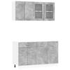 Kitchen Unit Lyon 4 Pcs Concrete Grey Wood Based Material