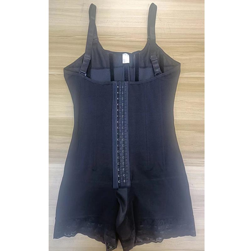 

Новый европейский и американский корсет для формирования фигуры с 9 стальными косточками: Слитный купальник с контролем живота и 4 рядами крючков & Подтяжка ягодиц XXL чёрный