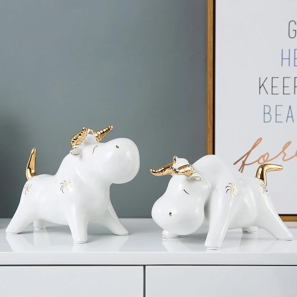 Ox Year Of The Ox Display Desk Decoration Office Creative Zodiac Ox Mascot Housewarming Gift Abstract The