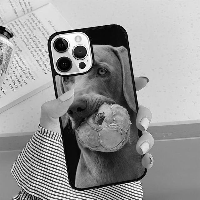 Weimaraner Dog puppy Phone Case For iPhone 17 Air 16 15 14 plus 11 12 13 Pro max Soft Bumper Shell Cover coque