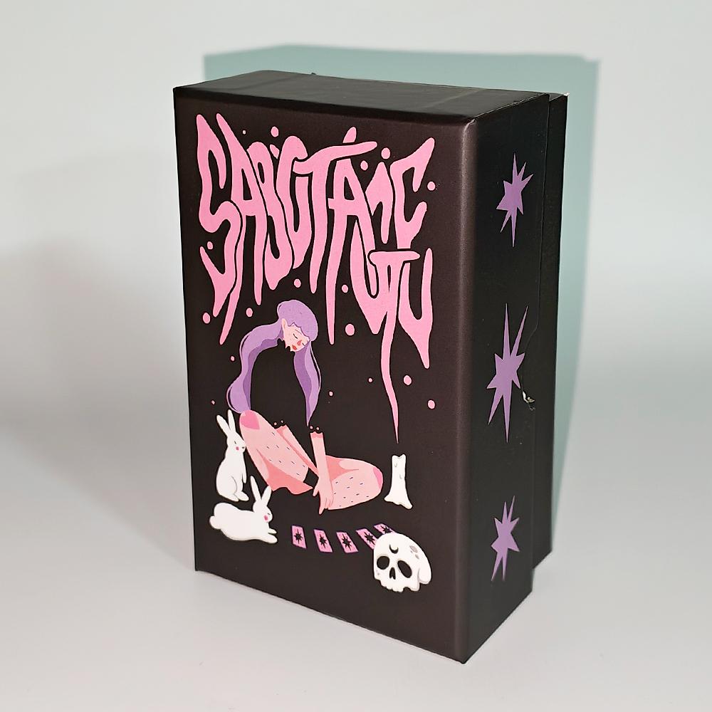 78 Pcs Cards 12*7cm Sabotage Tarot - Feminine Mystique Deck In Rigid Box, Printed On 350GSM Double-embossed Cardstock