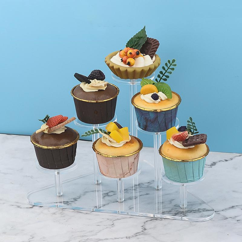 Round Acrylic Jewelry Stand Acrylic Display Riser Stands Dessert Tower Display Tower for Jewelry,Rings,Earrings,Mini Figurines