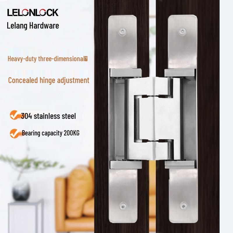 Load-Bearing 200KG 3D Adjustable 304 Stainless Steel Concealed Door Hinge