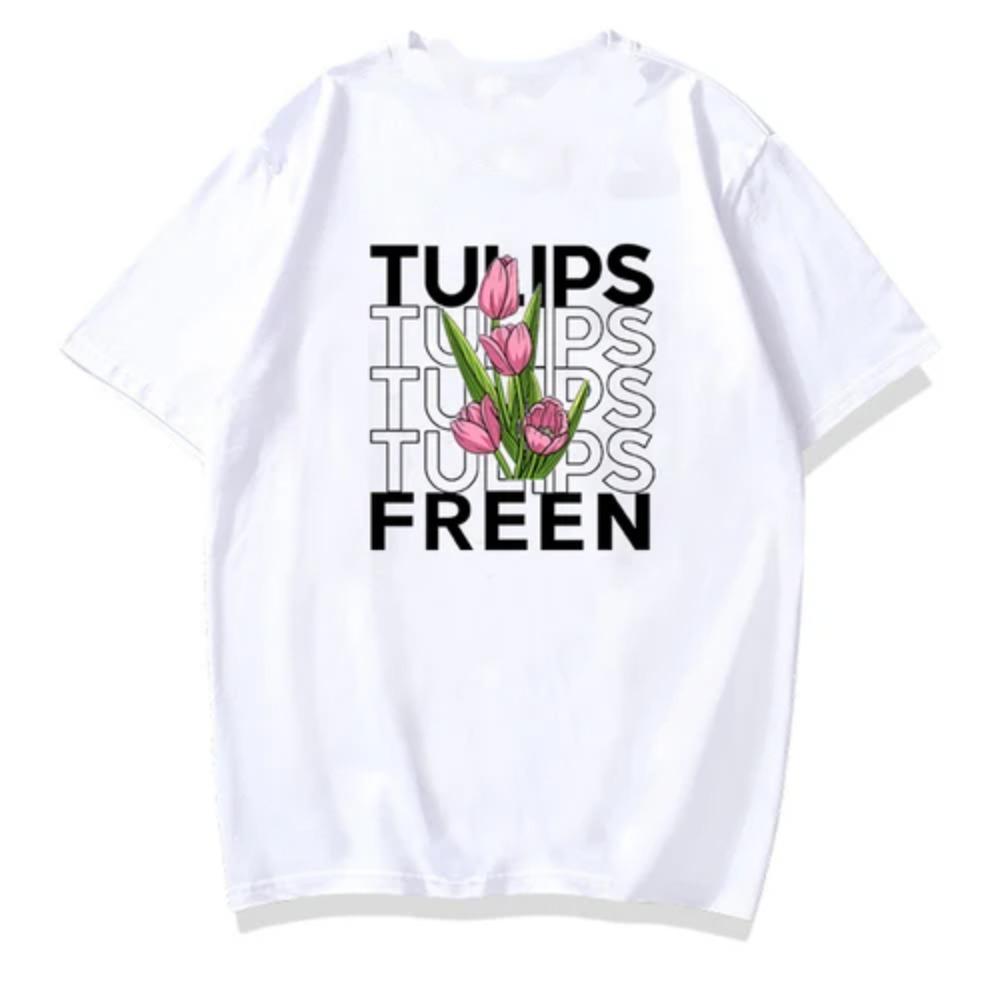 

Футболка Freenbecky Same Top Tulip Design Premium с коротким рукавом, большой свободный свитер с капюшоном и длинным рукавом, толстовка с капюшоном GL Girl XXXXXL