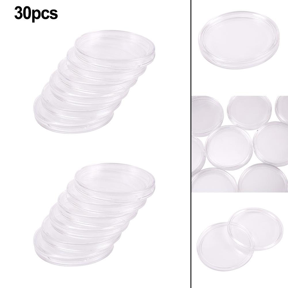 Practical Coin Box Storage Box Scratch Resistant Transparent 40.6mm Airtight Beautiful Capsule Clear Easy Open