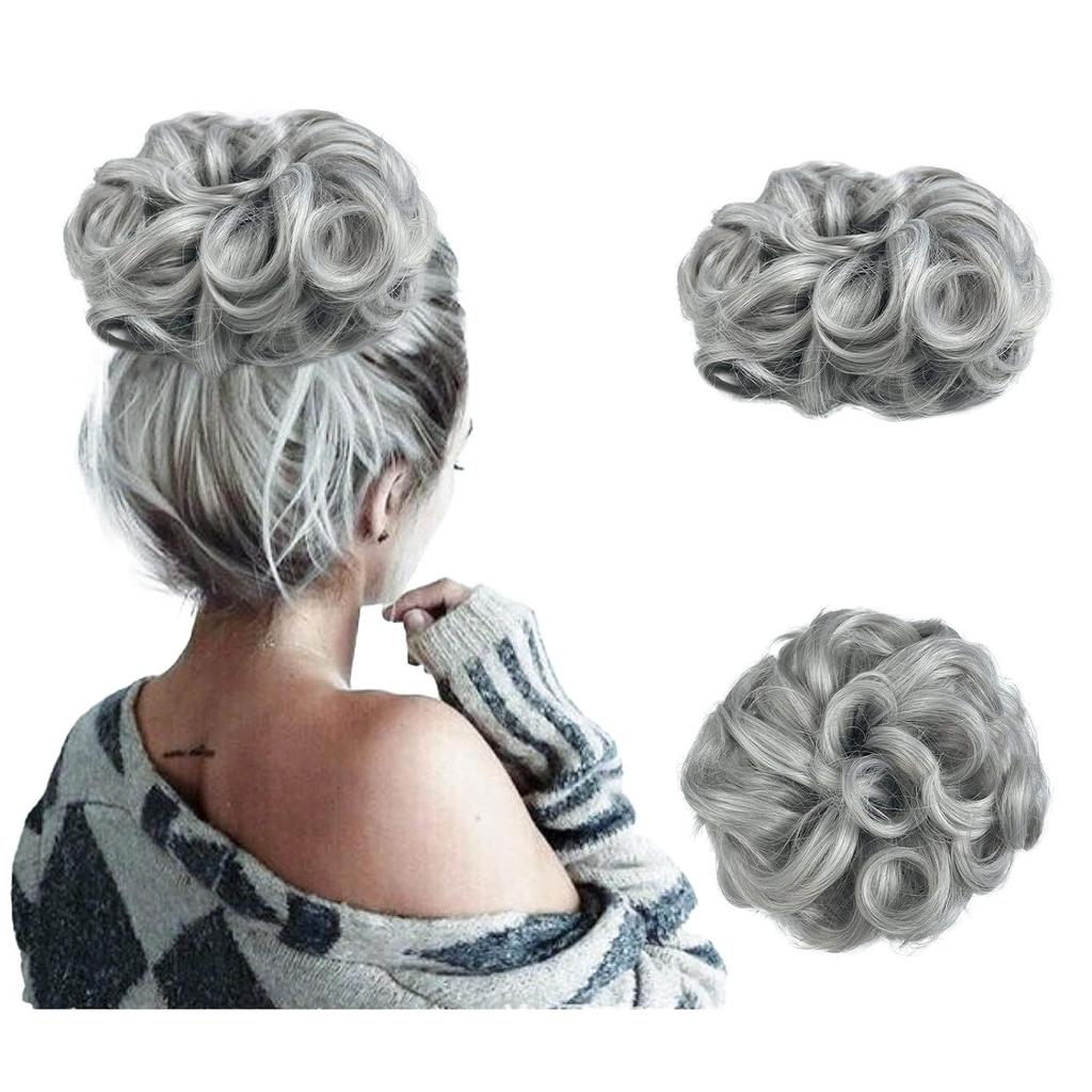 Kadın Kabarık Düzensiz Topuz Saç Parçası – Hacimli Doğal Saç Tokası