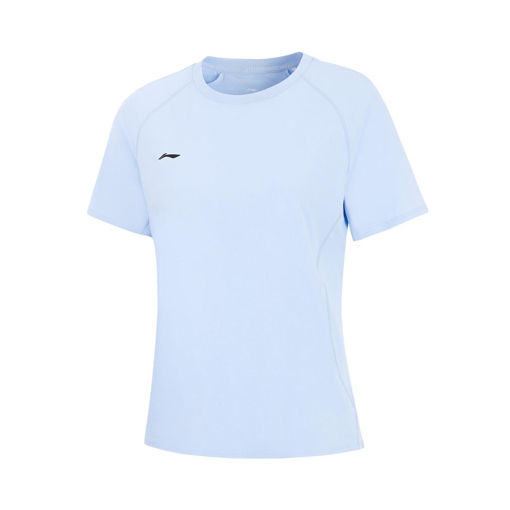 Li-Ning Fashionable Breathable Short Sleeve Sports Leisure T-Shirt Women tops Sky-Blue ATSW414-14