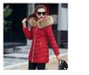 2025 Winter Cotton Jacket, New Cotton Jacket, Women's, Medium To Long, Slim Fit Cotton Jacket, Big Wool Collar, Down Cotton Jacket, Women's Coat