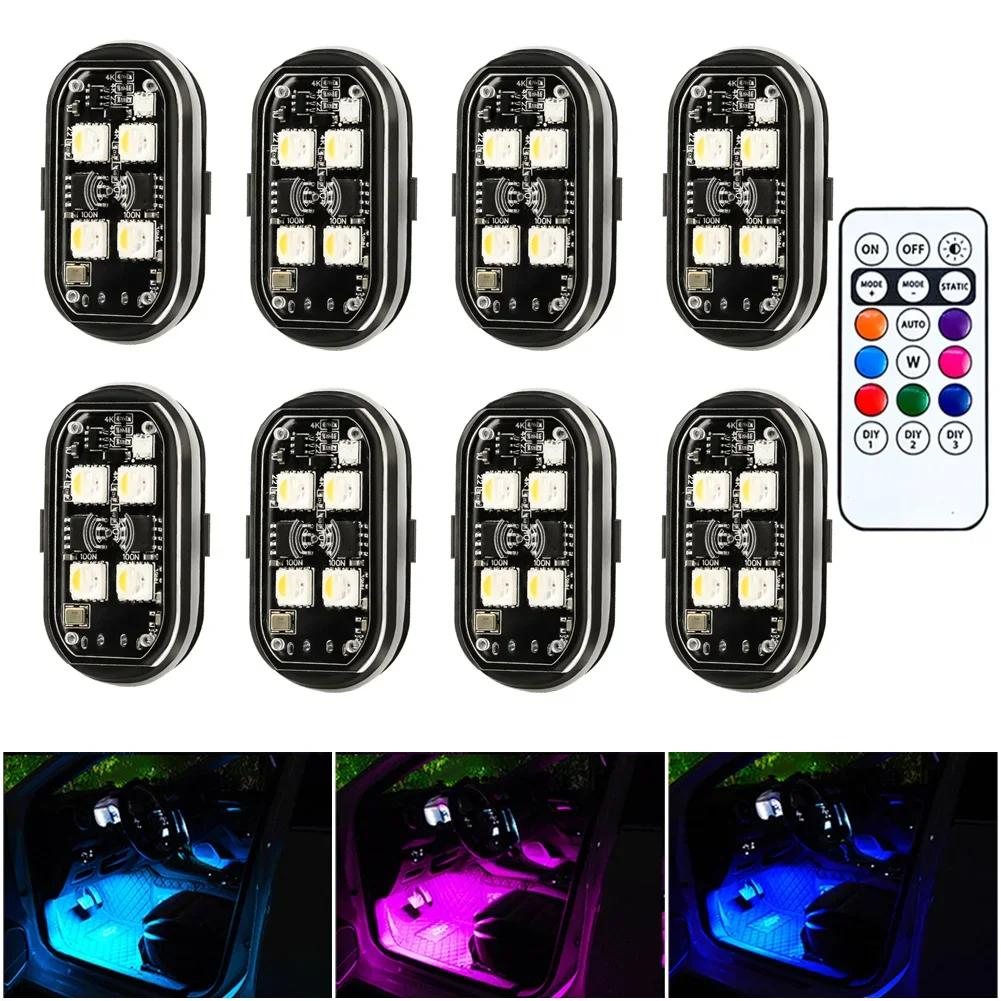 RGB Led Car Strobe Lights Motorcycle LED Flash Position Wireless Light Aircraft Airplane Helicopter Warning Lights Accessories