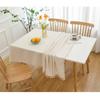 Solid Color Cotton Linen Tablecloth Waterproof Oil Resistant Modern Minimalist Dining Table Cover Kitchen Cafe