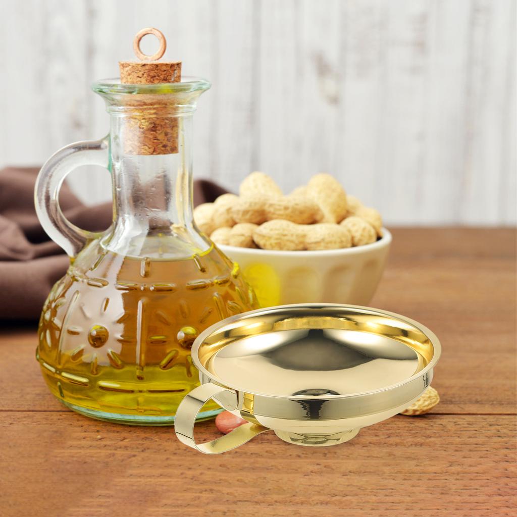 Stainless Steel Canning Funnel Wide Mouth Metal Funnel for Kitchen Jar Filling Oil Juice Soy Sauce Liquid Transfer Tool