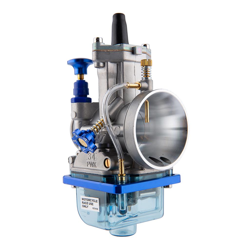 

For KEIHIN KOSO OKO PWK 24 26 28 30 32 34mm Blue Bowl 2T 4T Scooter ATV Dirt Bike Universal Racing Carburetor 34MM