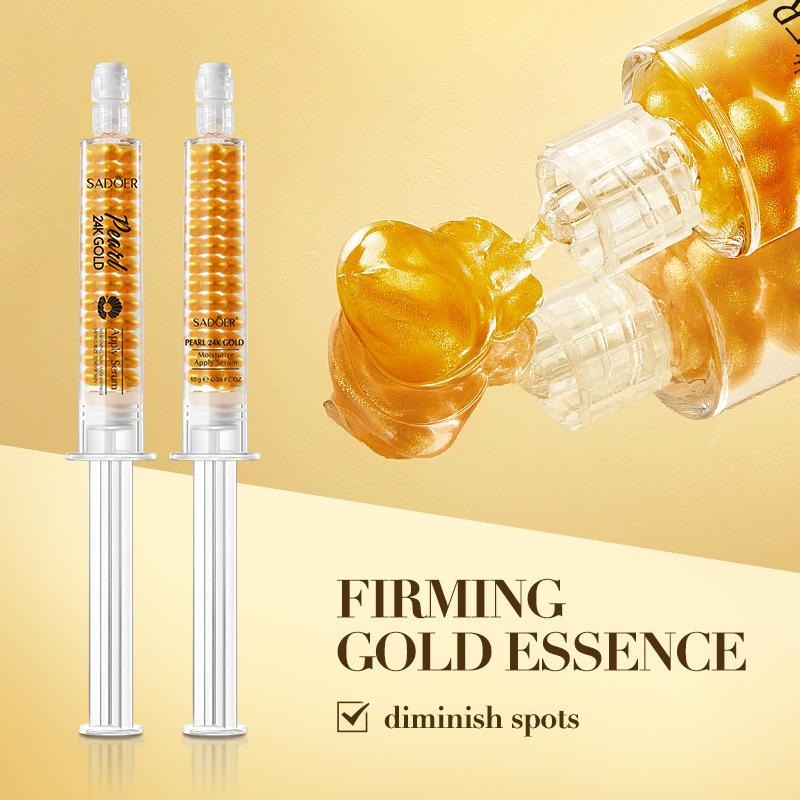 Ser de Apă cu Colagen și Perle de Aur 24K SADOER Hidratant și Hidratant