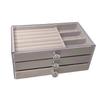 Velvet Multi-layer Jewelry Box with Large Capacity for Bracelets, Necklaces, Earrings, and Rings