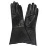 35CM Mens Leather Gloves Touch Screen Double Cuff Luxury Unlined Genuine Leather Tight Long Driving Riding Moto Gloves