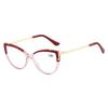 2528 Cat Eye Anti-Blue Glasses Women'S Fashion Cat Frame Ultra-Light Middle-Aged And Elderly High Definition Reading Glasses