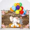 Happy Birthday Elephant Baby Photo Backdrop Children’s Photography Background Prop