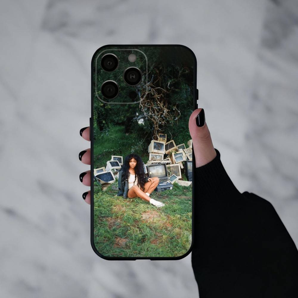 Fashionable S-SZA-A Singer Phone Case For iPhone 17pro, 16,15,14,13,12,11 X XR Plus,Others Soft Black Cover