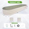 Galvanized Raised Garden Bed 8x2x1FT Metal Planter Boxes Outdoor Oval Steel Raised Bed Kit for Gardening with Protective Tape B