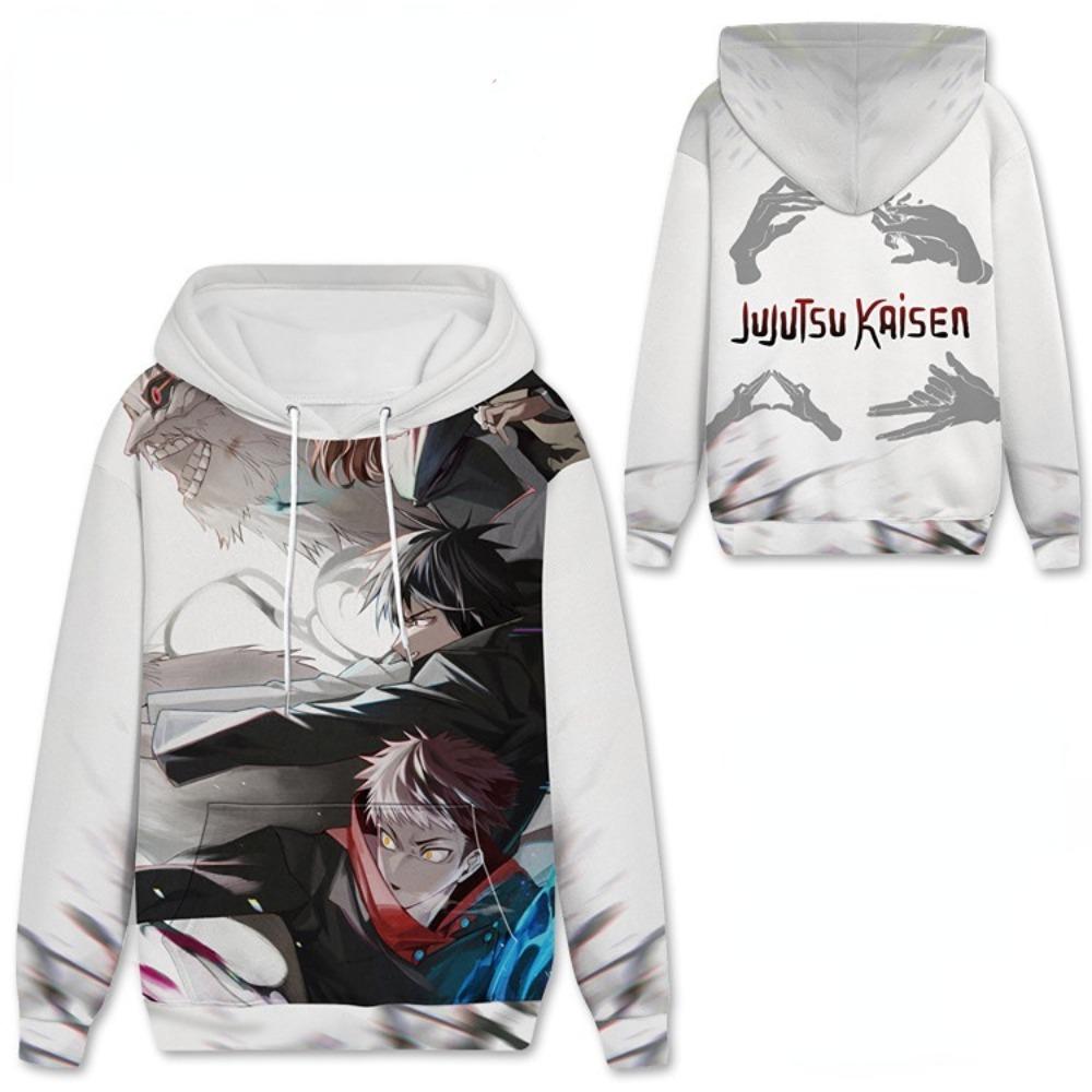 

Новая модная унисекс одежда для фанатов Jujutsu Kaisen с принтами, толстовки, свитшоты, для активного отдыха, спорта, косплея, пуловеры, костюмы XS