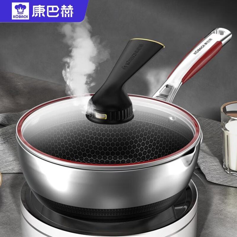 Kombach 5th Gen 316L Stainless Steel Non-stick Flat Bottom Wok