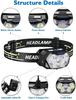 Powerful LED Sensor Headlamp USB Rechageable Headlight Led Head Torch Camping Search Light with Built-in Battery Fishing Lantern