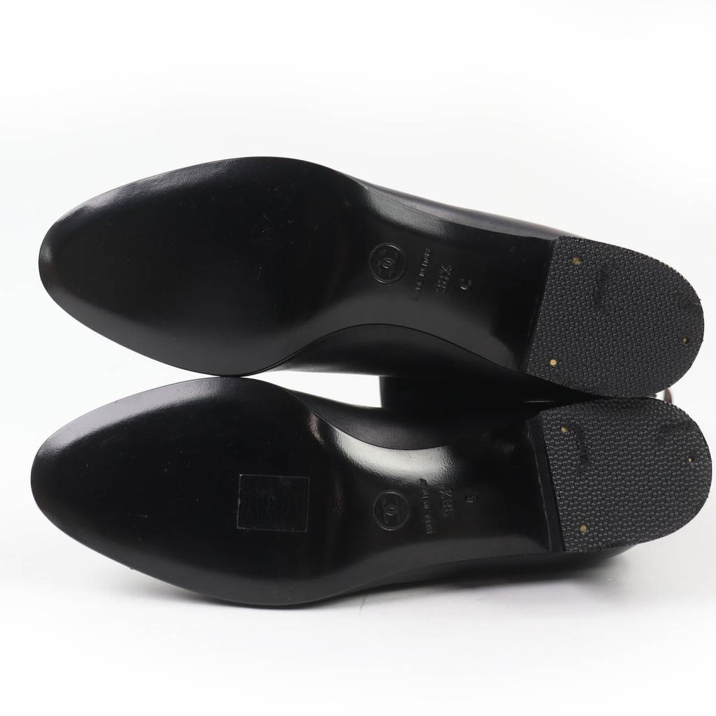 Excellent CHANEL Knee-high boots COCO Mark patent leather long boots with 38.5 Used