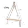 Handmade Tassel Macrame Tapestry Wall Hanging Shelf Boho Cotton Rope Woven Plant Hanger Wood Floating Shelf Wall Decoration