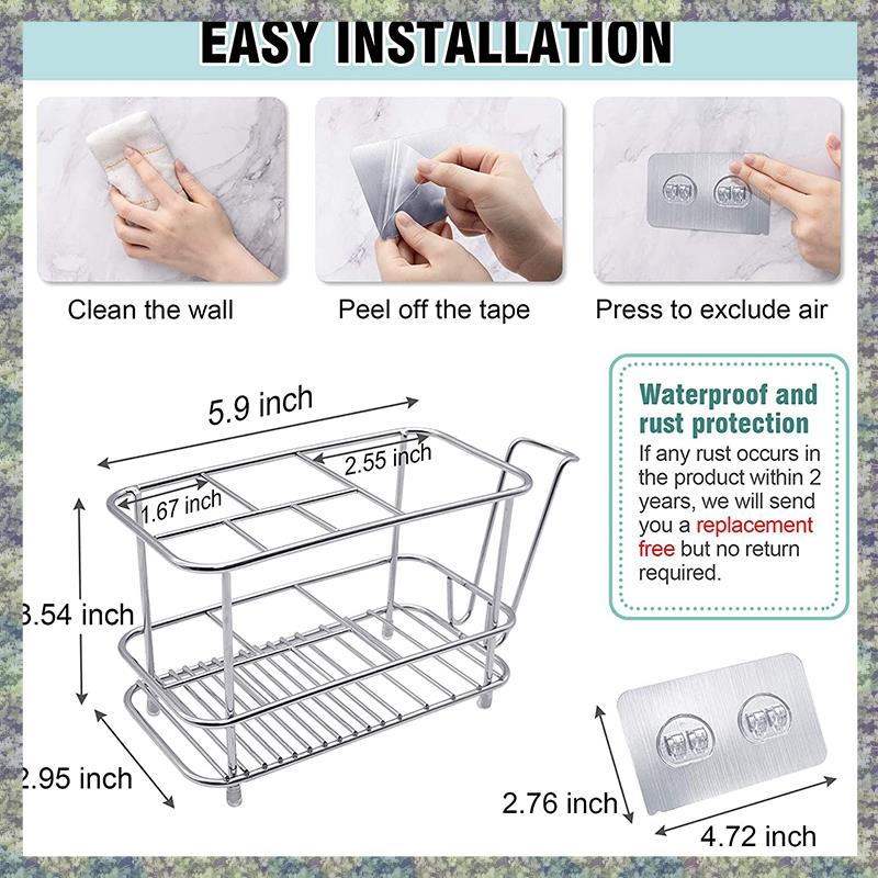 Toothbrush Holder For Bathroom Wall Or Counter Non-Slip Mat Drill-Free Toothbrush Organizer For Electronic Toothbrush