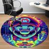 1pc Psychedelic Mario Office Round Area Rug, Under Office Chairs Bedroom Living Room Home Decor  a1022289