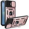 Per Oppo Reno4 Lite Custodia OPPO F17 Pro Cover oppo A93 4G Supporto ad Anello Magnetico Custodia Corazzata per Telefono Copertura Posteriore con Protezione Scorrevole per Fotocamera