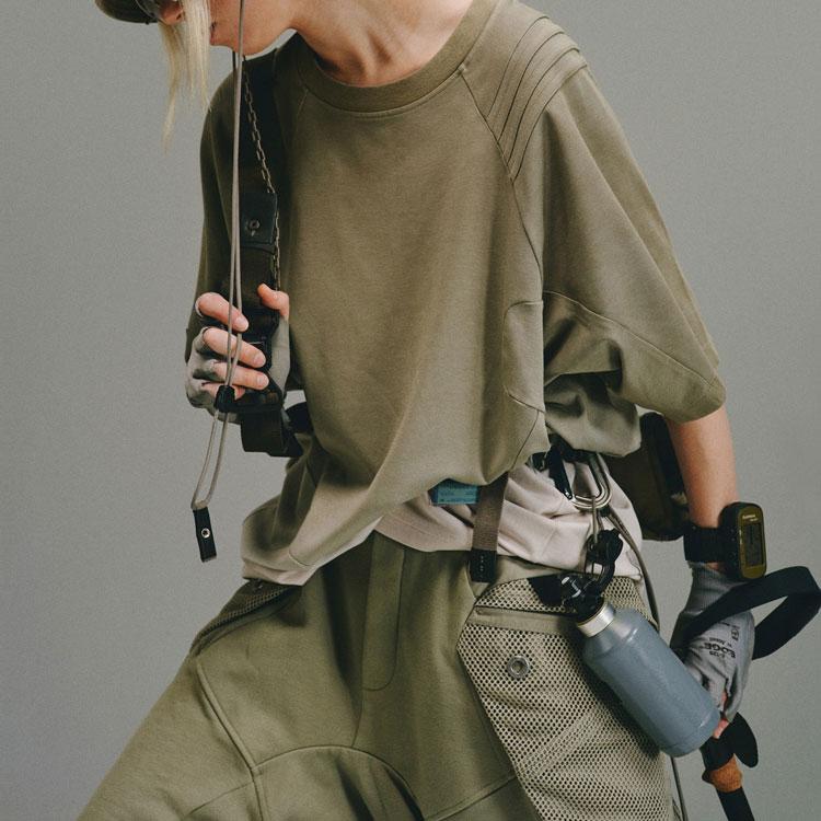 Adidas Originals X Hamcus Kolaborace SS23 Gradientní Kulatý Výstřih Krátký Rukáv Spuštěná Ramena Unisex Trička Mika-Růžová HY4193
