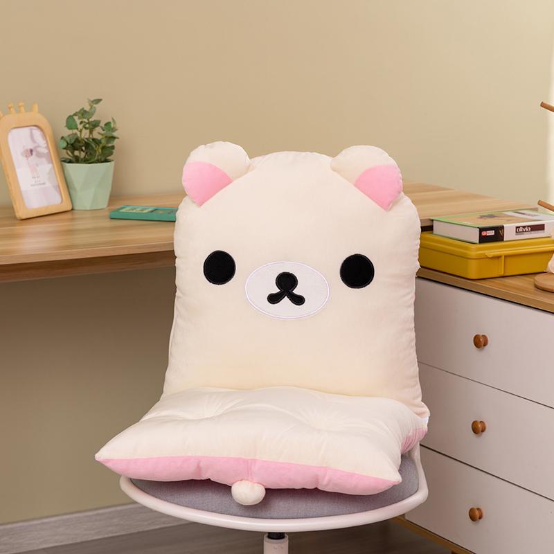 40cm Rilakkuma Kawaii Anime Cartoon Cushion Cute Backrest Sofa Pillow For Dormitory Office Birthday Gift For Girls Plush Toy