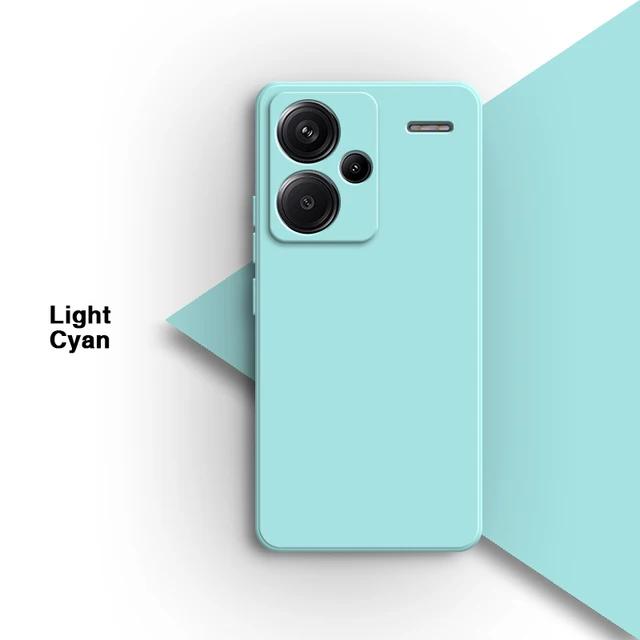 

Для Redmi Note 13 Pro+ Plus Чехол Мягкие силиконовые чехлы для телефонов Candy Color для Redmi Note 13 Pro Задняя крышка Coque Note 13 5G Чехол Redmi Note 12 Turbo светло-голубой