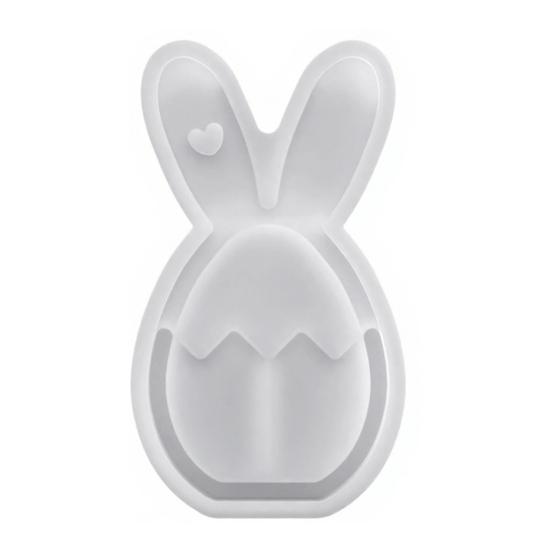 Rabbit Mold 3D Bunny Pattern Silicone Mold Resin Casting Flexible Reusable Epoxy Mold DIY Crafts Easter Gift Making Mold Spring