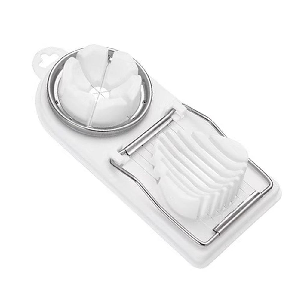 Multifunctional PP Base Egg Cutter 2-in-1 Stainless Steel Wire Pull Egg Cutter for Hanging High-quality Kitchen Accessory Tools