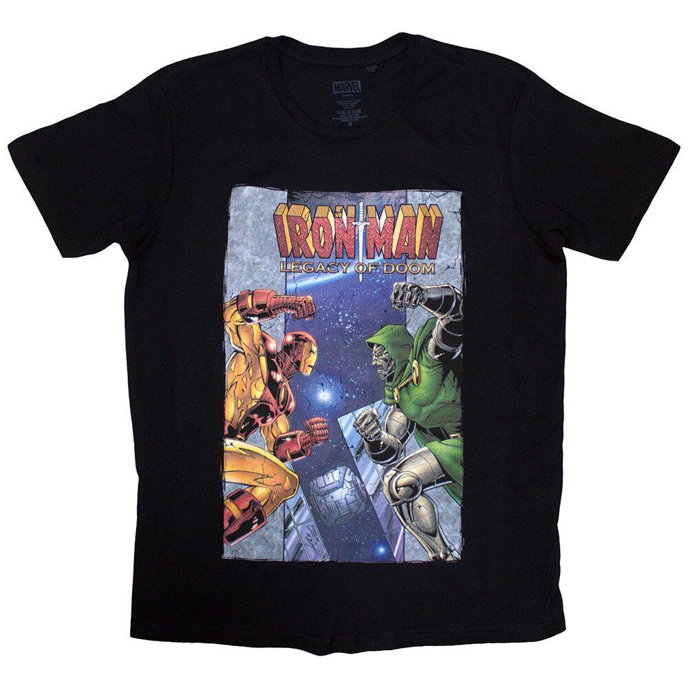 Marvel Comics Unisex T-Shirt: Iron Man vs Dr Doom (Small) 4XL