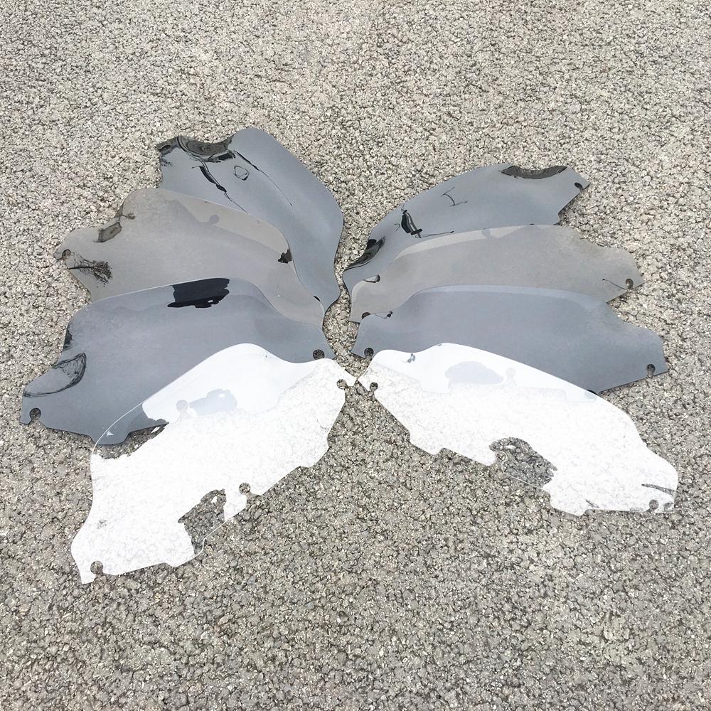 Motorcycle 6" 8" Wave Windshield Windscreen Black Clear Smoked For Harley Touring Electra Street Glide FLHX FLHT 1996-2013