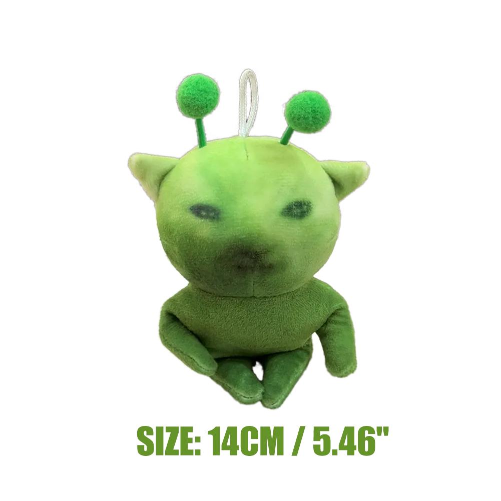 Green Alien Cat Plush Toy Cute Extraterrestrial Creature Hakyumi Keychain Creative Gift Abstract Design Keychain Bagchain