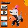 US specification GOOSH 5.5 FT Halloween Inflatables Outdoor Decorations Skeleton Puppy with Build-in LEDs Blow Up Pumpkin for Yard Garden Party