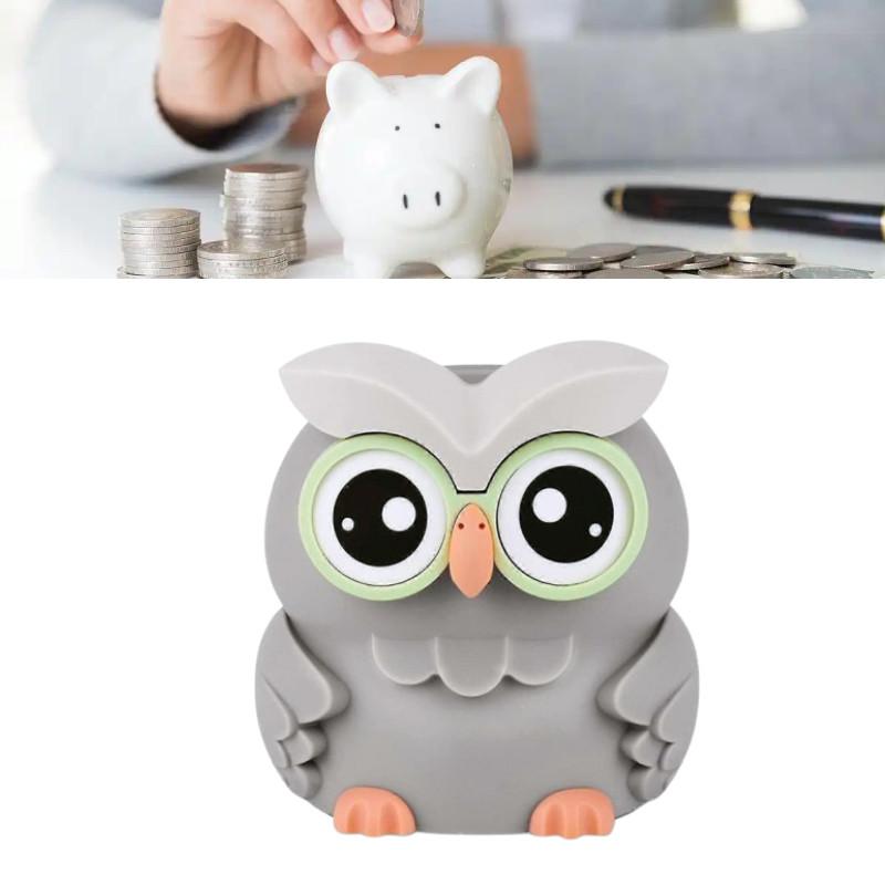 Counting Electronic Owl Piggy Bank Cute Animal Shape Automatic Saving Gifts Pot