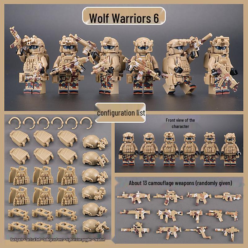 Military Minifigures: Compatible Building Blocks for Children - Ghost Special Forces Edition