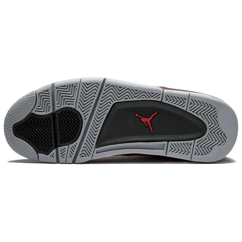 Jordan Air Jordan 4 Abrasion Resistant Mid Top Vintage Basketball Shoes Unisex Red FQ8138-600