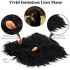 Lion Mane Wig with Ears for Dogs - Pet Costume Headgear for Halloween