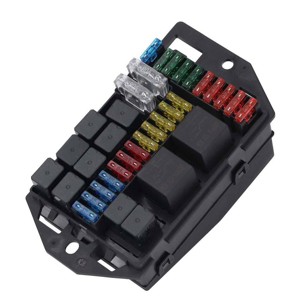 Fuse Relay Box Kit 2Pcs 5 Pin Relays 9Pcs 4 Pin Relays 24Pcs Blade Fuses with Crimp Terminals for