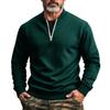 Men's Solid Color Half-Zip Sweatshirt Men's Sports Large Size Casual Sweatshirt