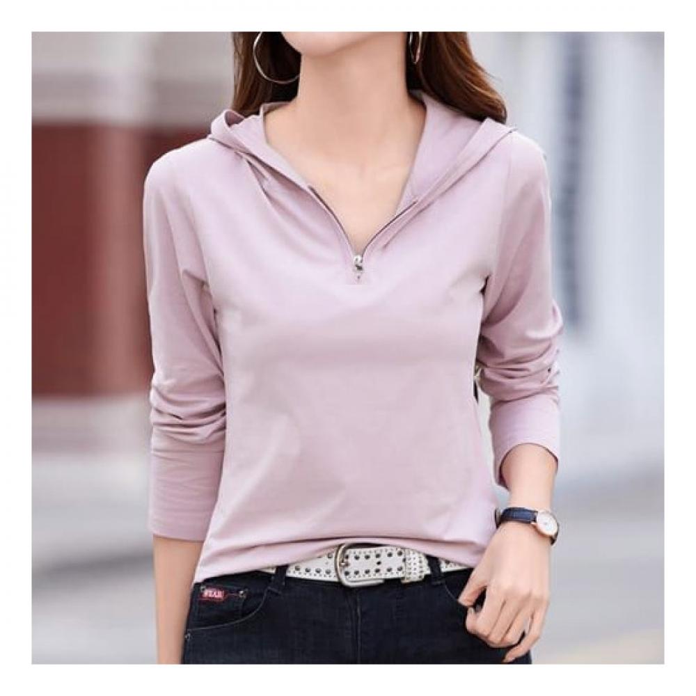 Navava Men Zipper PoinT Solid Long Sleeve Hoodie T shirT nT1402