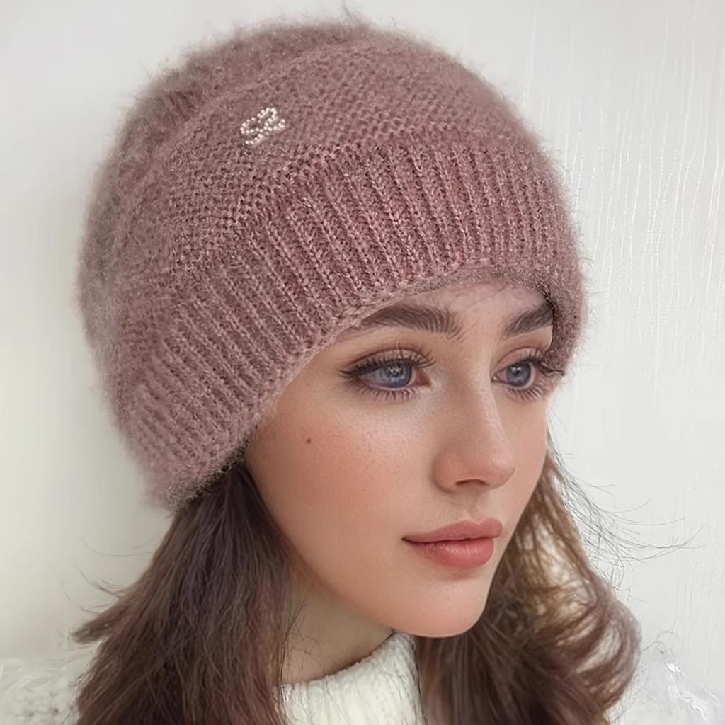 New Women Winter Hat Warm Ear Protection Knit Hats Thicken Woolen Double Layer warm Caps Elderly Cold Windproof Hats