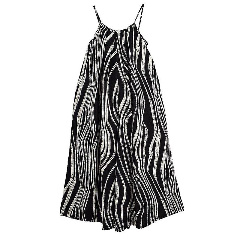 

Xitao Свободный комбинезон с полосатым принтом ZMY1272 One Size чёрный